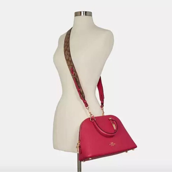 Coach Katy Satchel With Signature Canvas Detail* NWT $378 - Picture 12 of 14